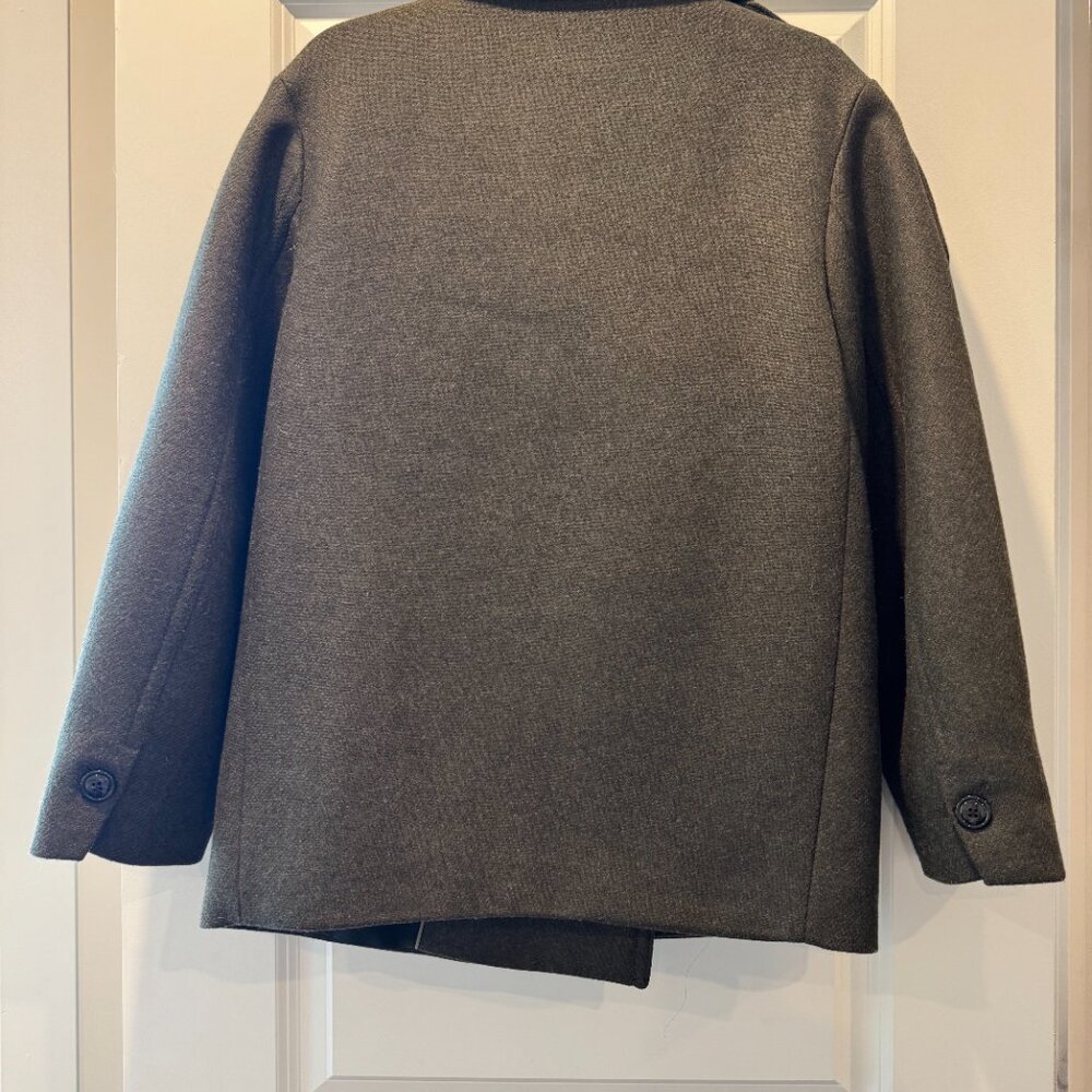 Mango Double-Breasted Green Wool Coat - Picture 5 of 15